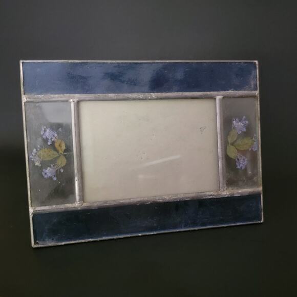 Vintage 7.75x5.75 Glass Frame w/ Pressed Flowers Fits 5x7 Photo - Picture 10 of 10